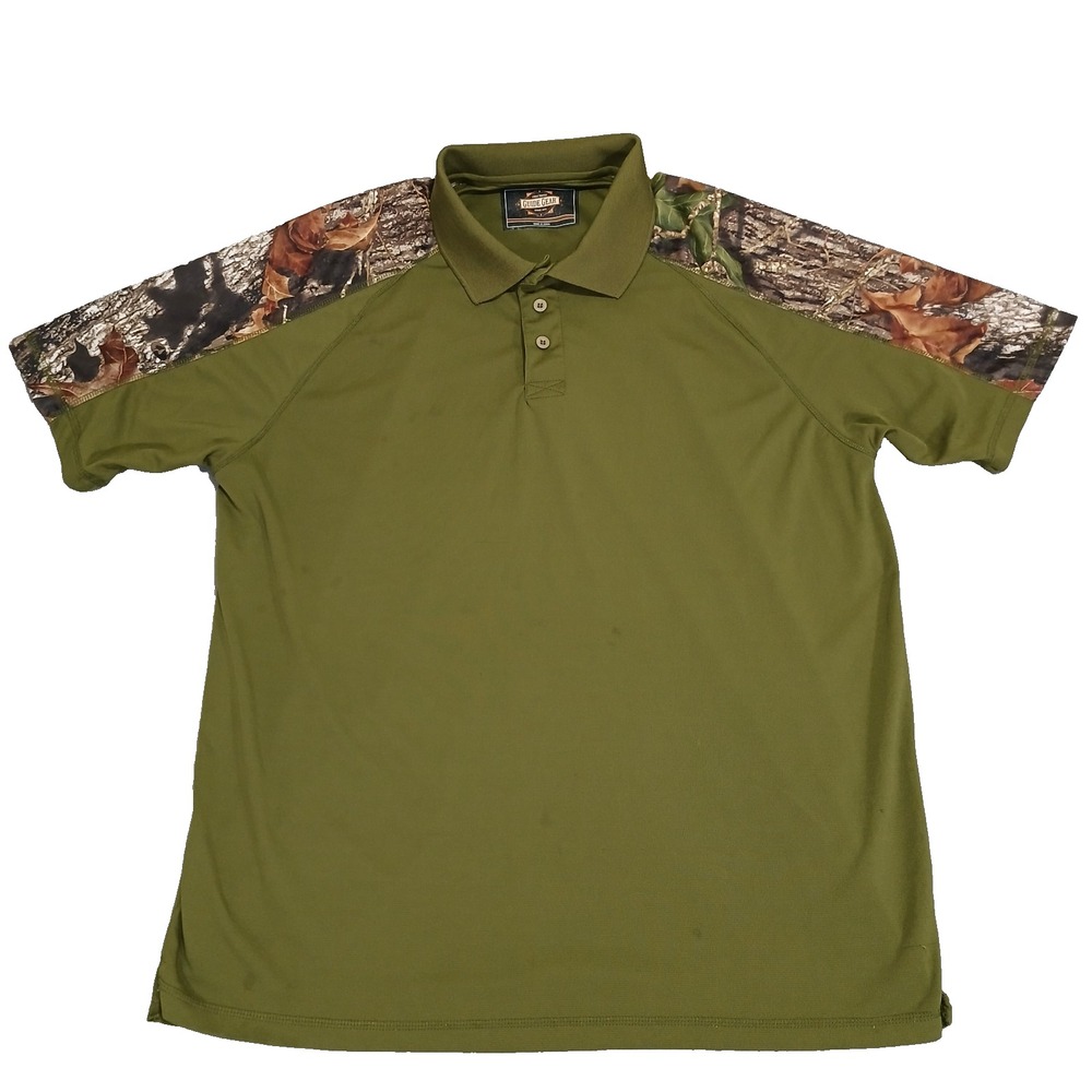 Guide Gear Camo Green Men's Size XL Short‎ Sleeve Lightweight Polo Shirt